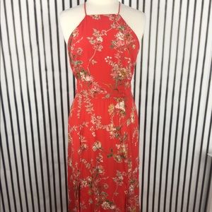 NEW Topshop Red Orange Floral Dress